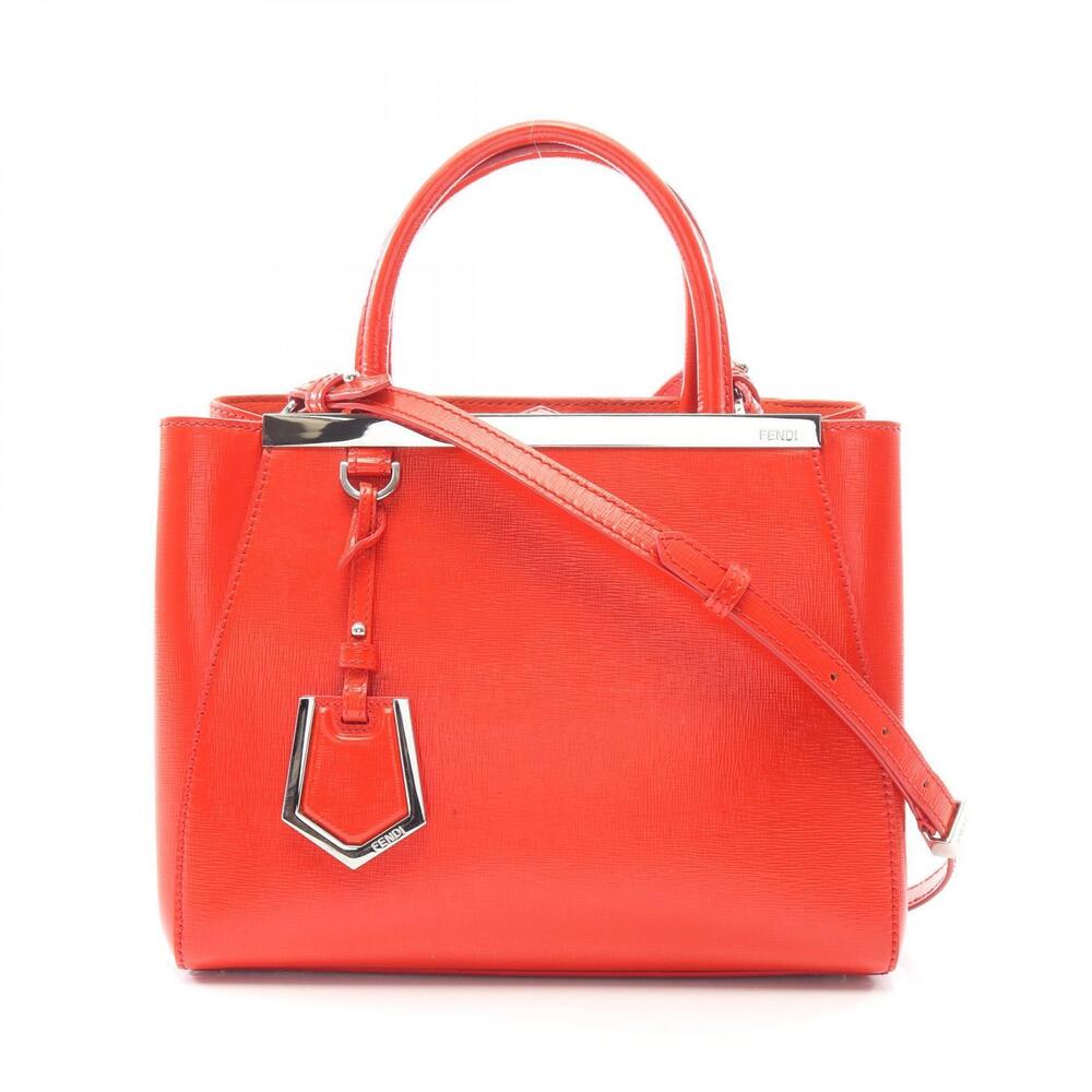 Fendi Handbag Patent Vernis Leather Red
